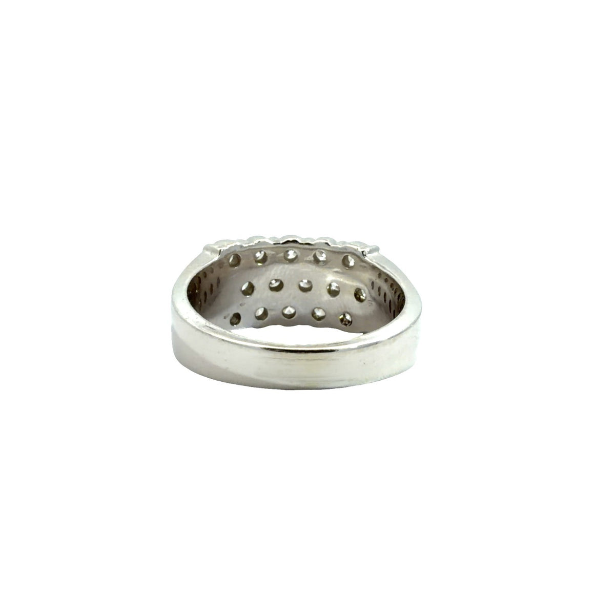 14k White Gold 1.35cttw Diamond Cluster Ring Size 6.752
