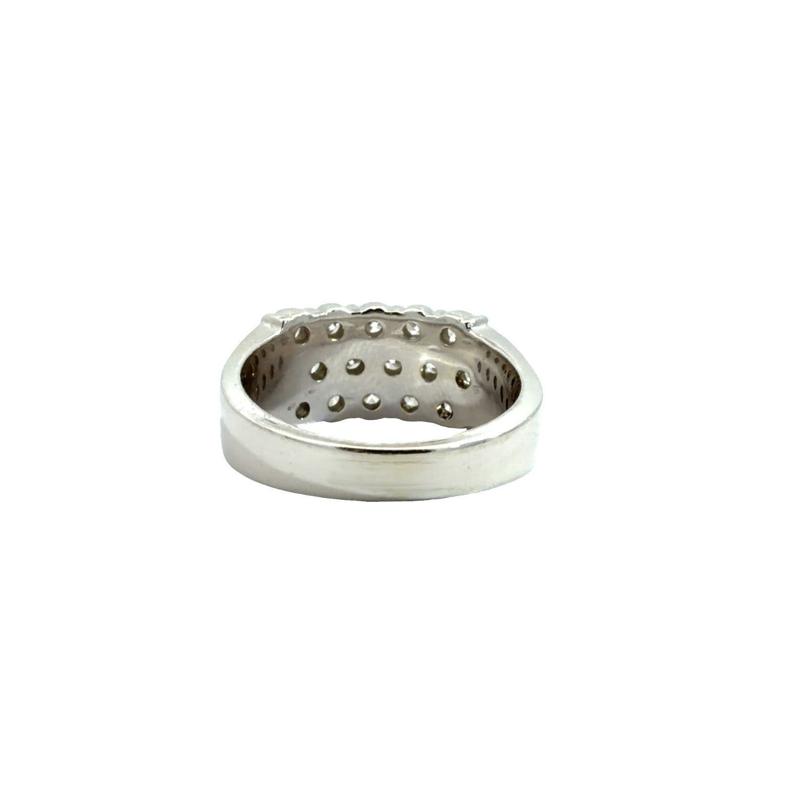 14k White Gold 1.35cttw Diamond Cluster Ring Size 6.752