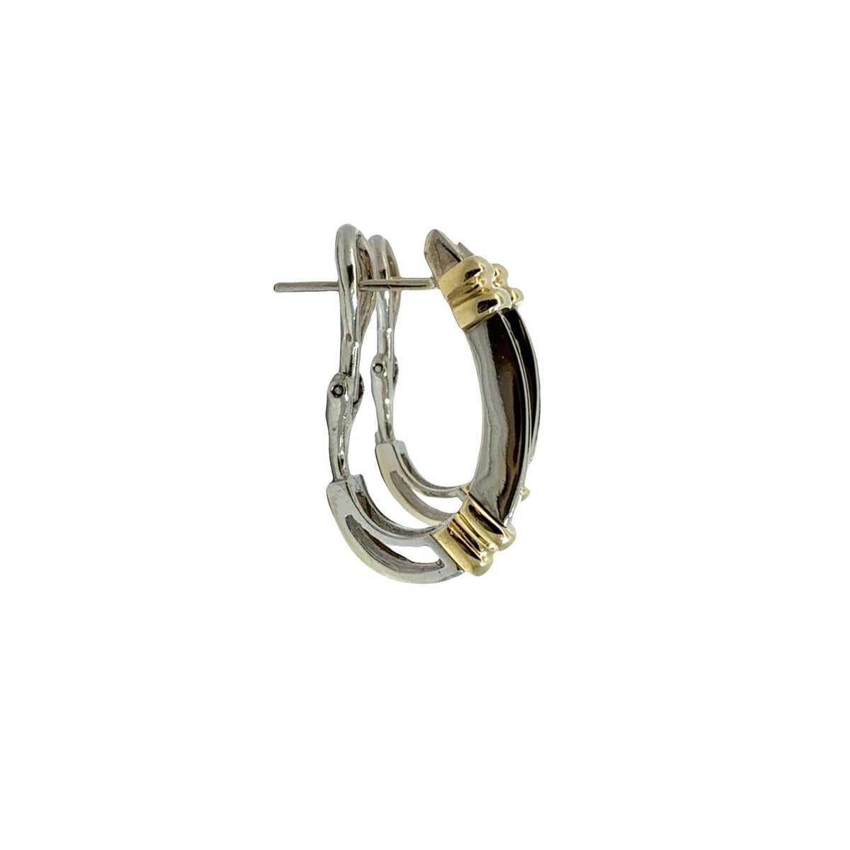 14k Multi-Tone Gold Stamped 0.50cttw Diamond Hoop Earrings4