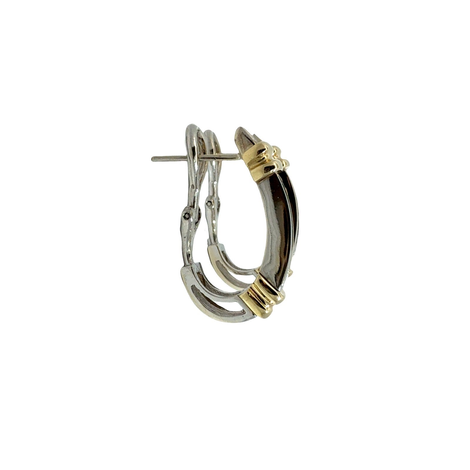 14k Multi-Tone Gold Stamped 0.50cttw Diamond Hoop Earrings4
