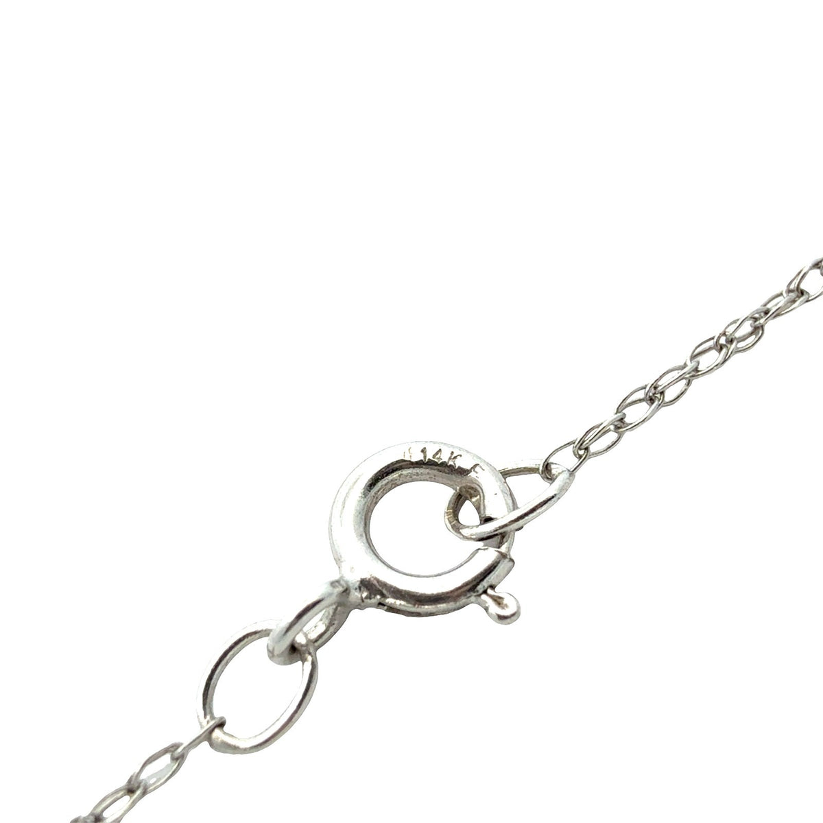 14k White Gold Stamped 0.33cttw Diamond Open Heart Pendant Necklace5