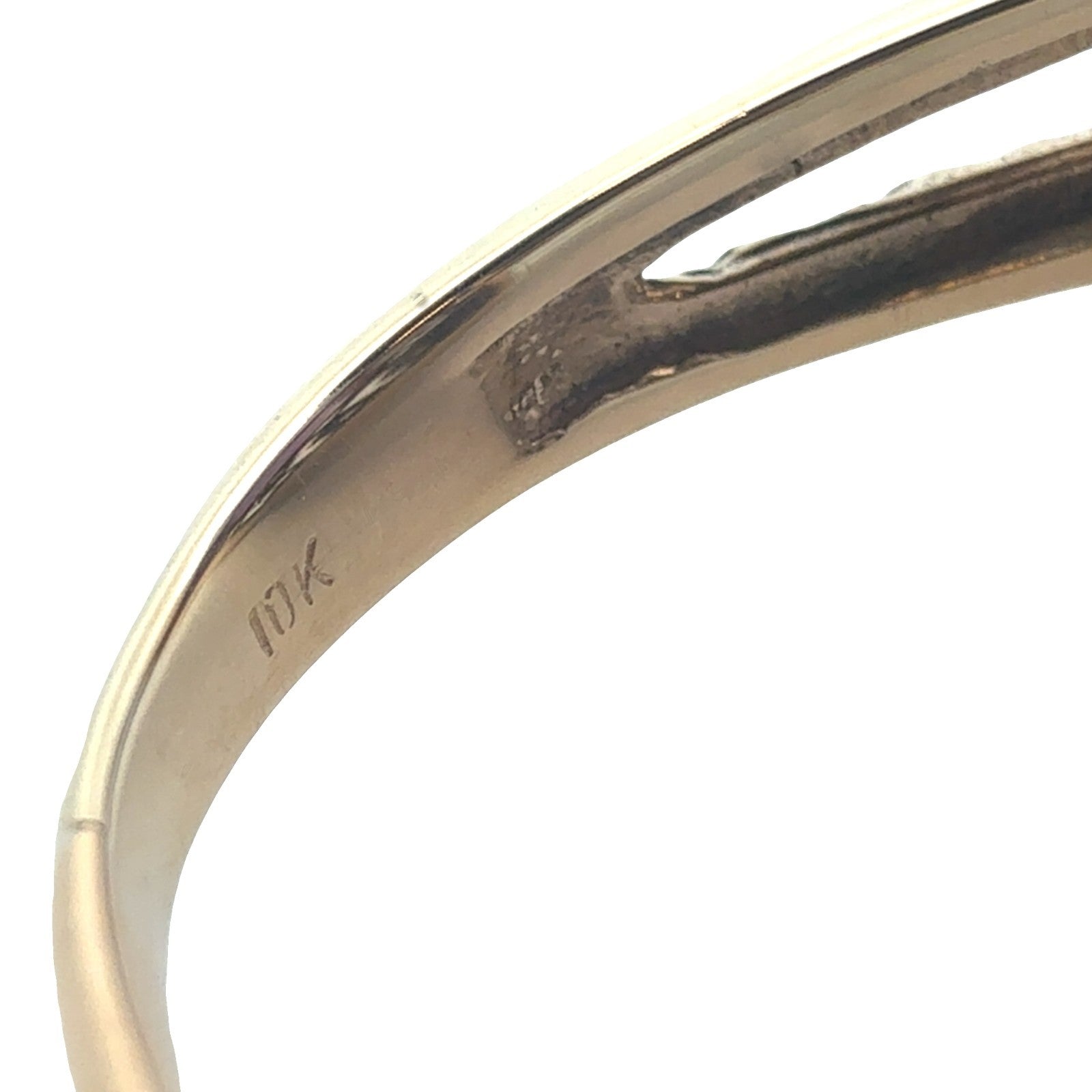 10k Yellow Gold Stamped and Lab Created Sapphire Filigree Cocktail Ring5