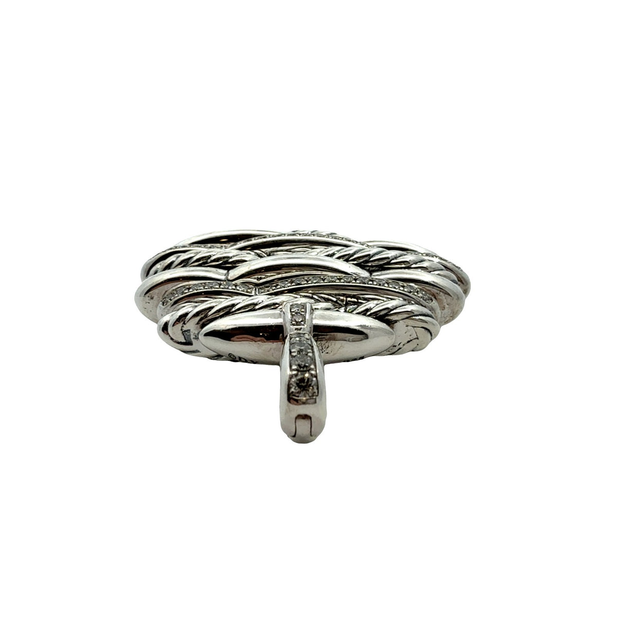 David Yurman Sterling Silver and 0.86cttw Diamond Tides Collection Pendant4
