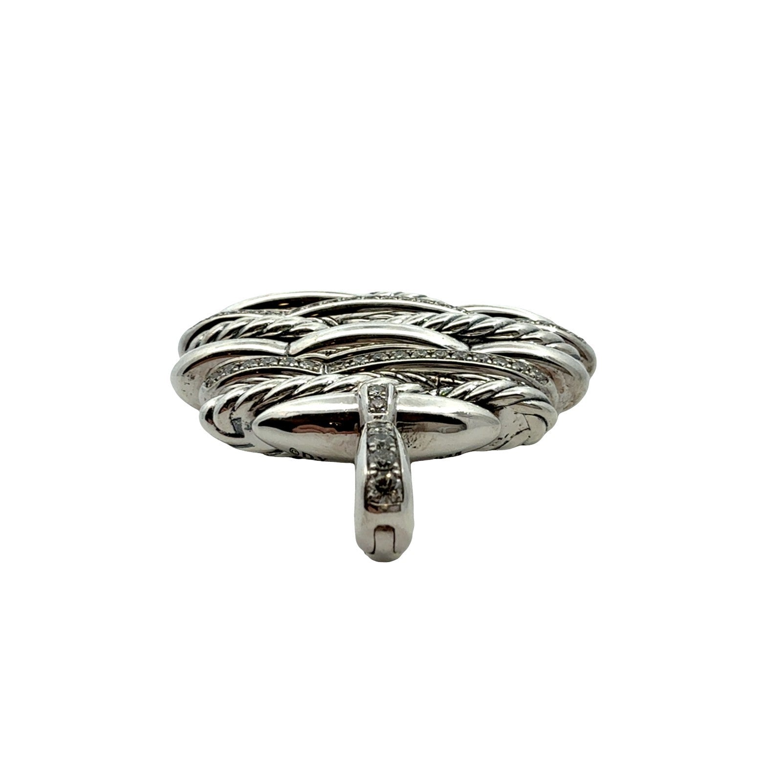 David Yurman Sterling Silver and 0.86cttw Diamond Tides Collection Pendant4