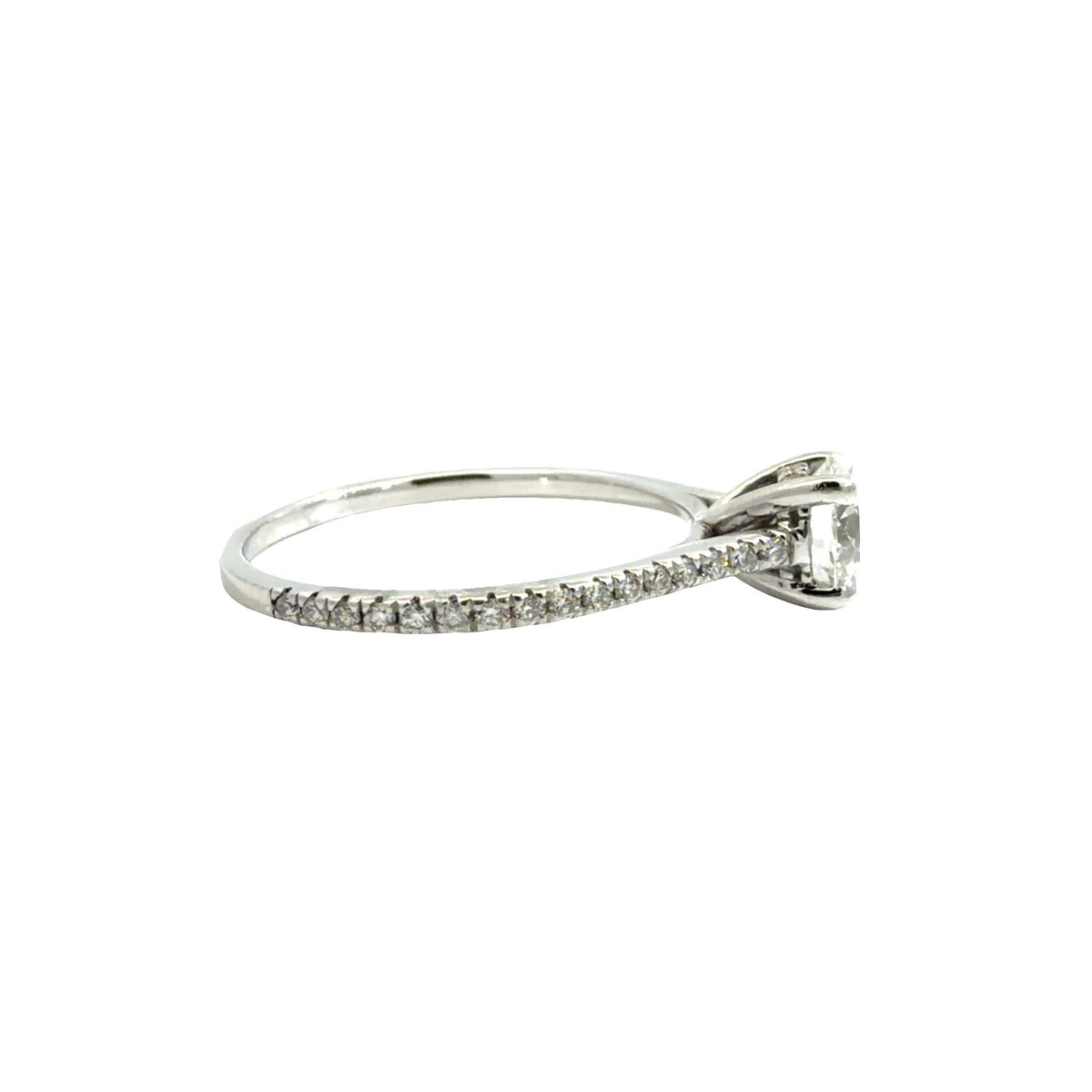 18k White Gold 1.00cttw Diamond Engagement Ring Size 72