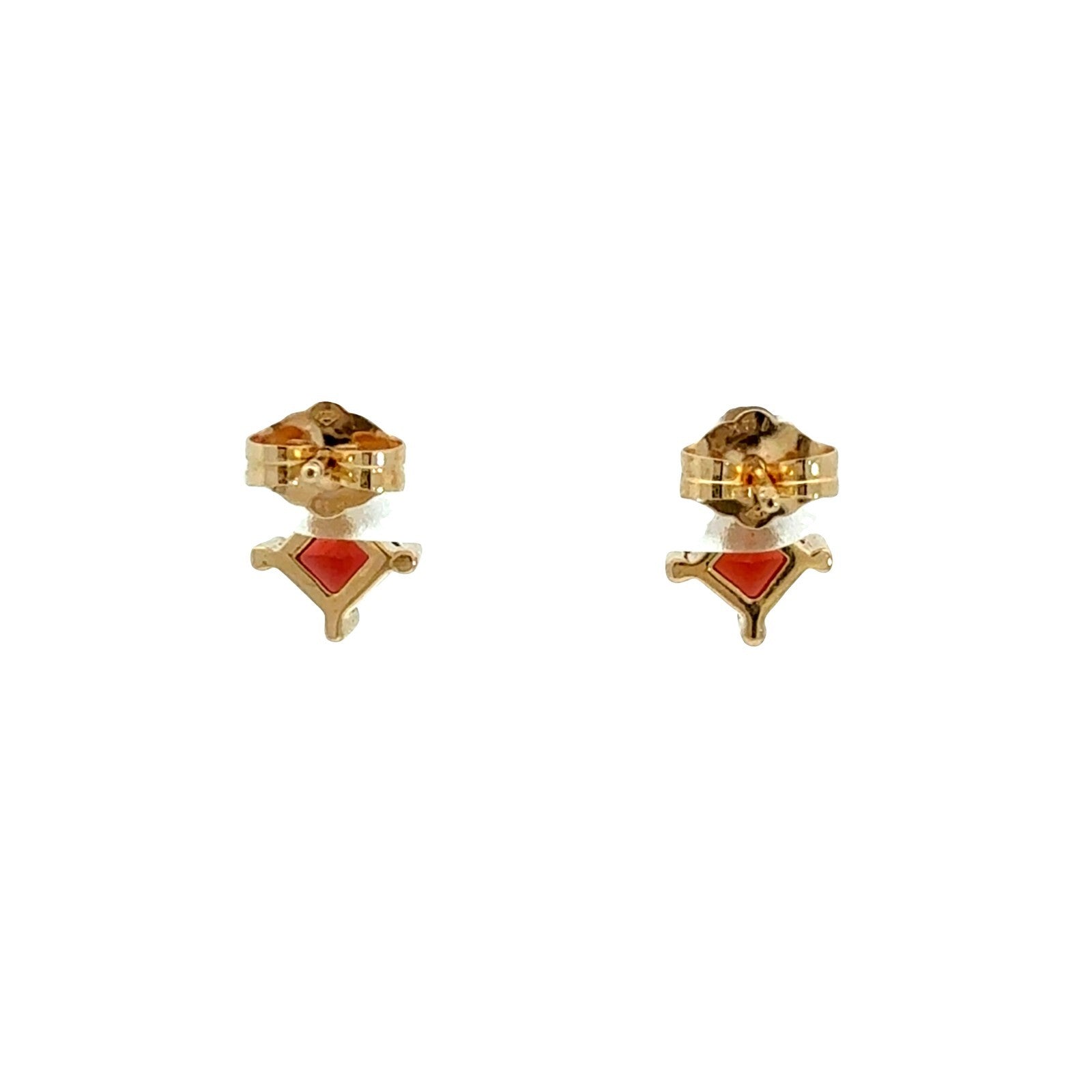14k Yellow Gold 0.06cttw Diamond and 0.72cttw Garnet Drop Earrings3