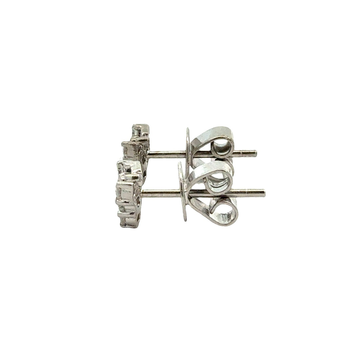 18k White Gold 0.11ctw Diamond Butterfly Stud Earrings2