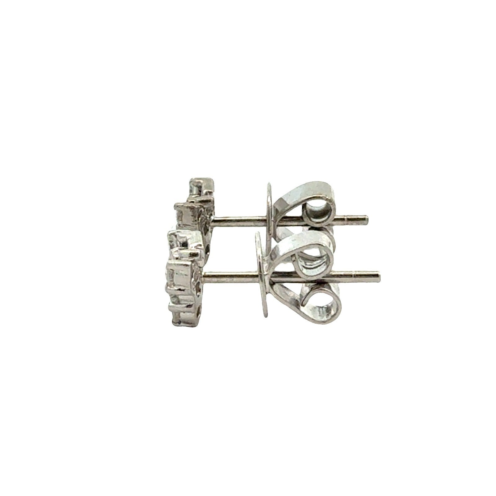 18k White Gold 0.11ctw Diamond Butterfly Stud Earrings2