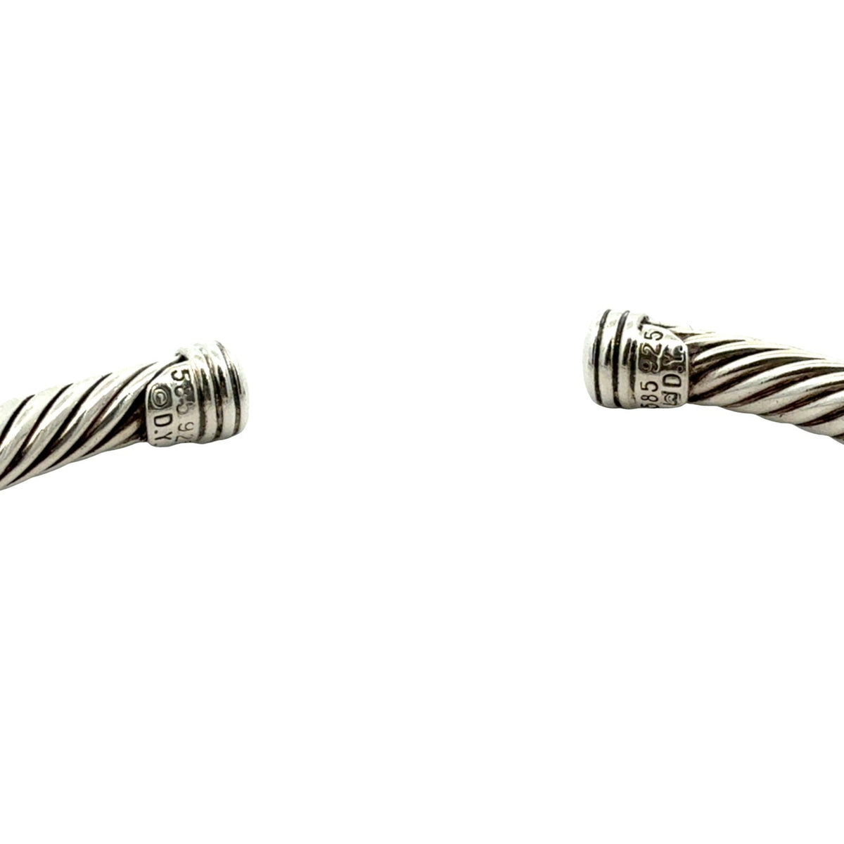 David Yurman Sterling Silver 14k Yellow Gold & Moonstone Cable Cuff Bracelet5