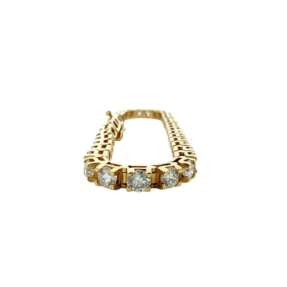 18k Yellow Gold and 9.13cttw Diamond Tennis Bracelet4