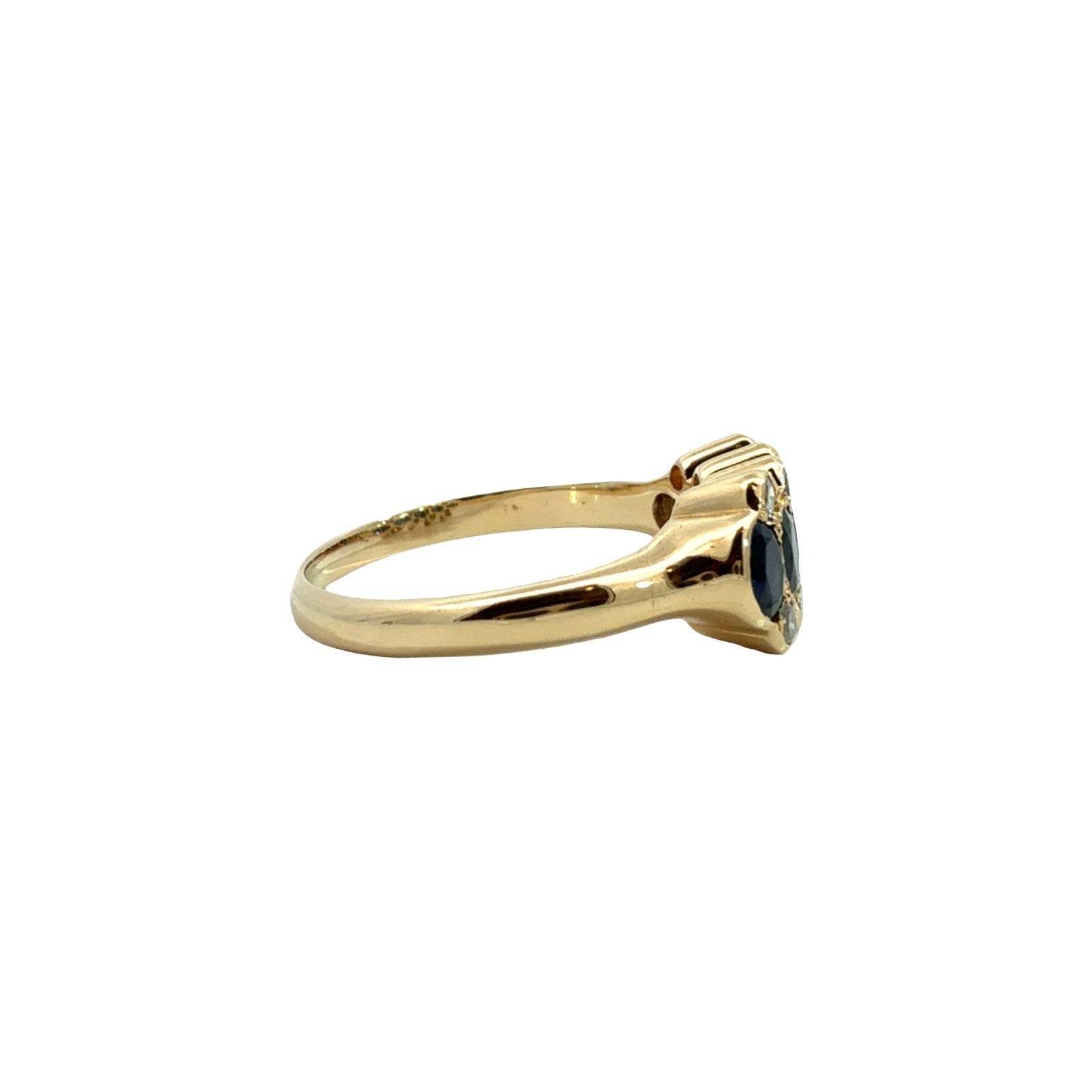 14k Yellow Gold 0.85cttw Sapphire and 0.18cttw Diamond Multi-Stone Ring4