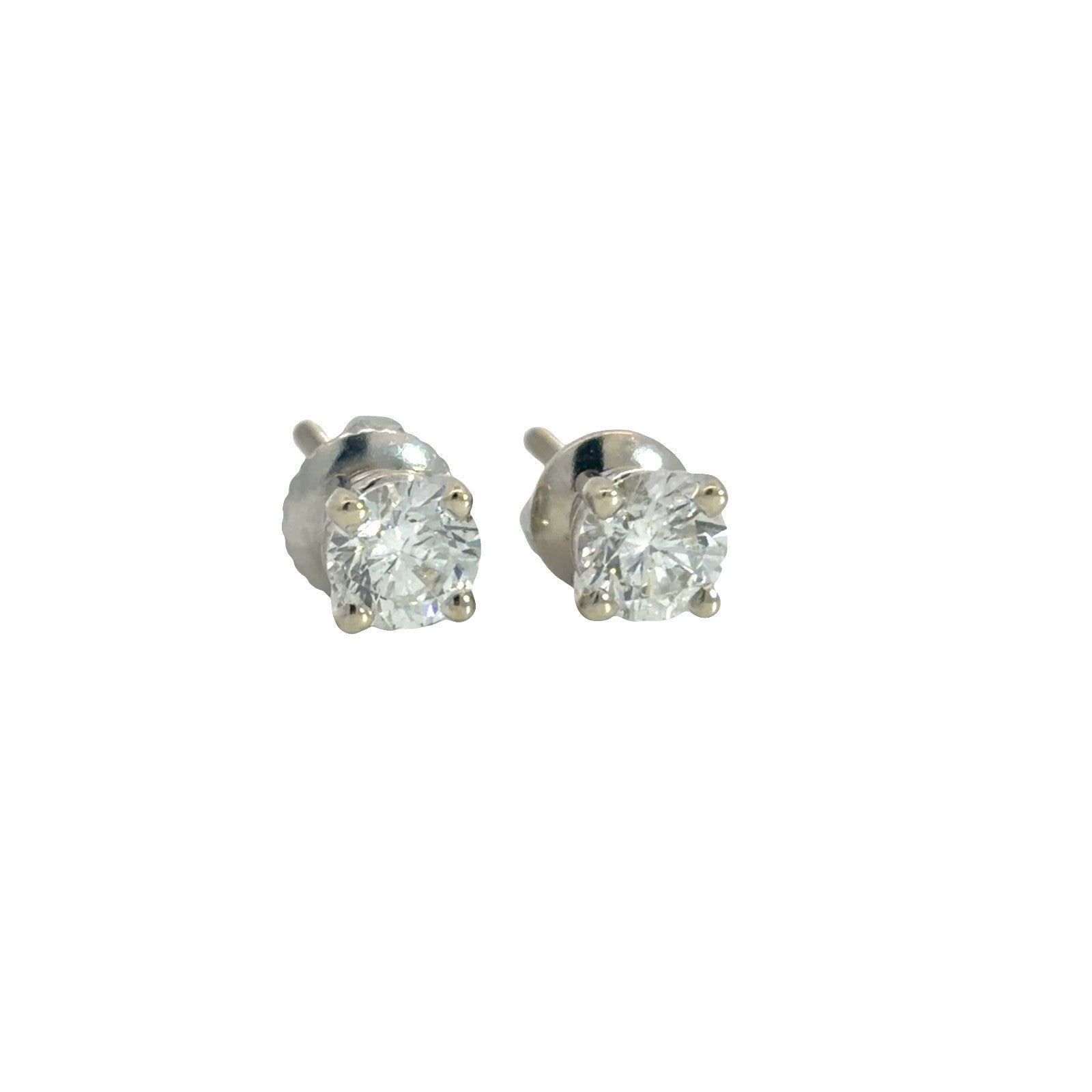 14k White Gold 0.75cttw Diamond Stud Earrings0