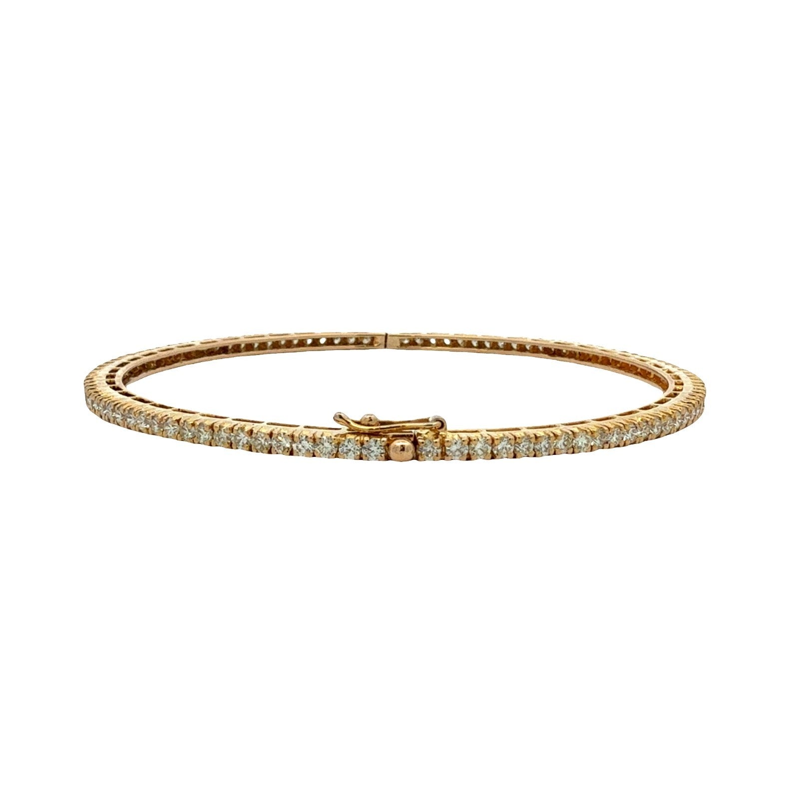 18k Yellow Gold and 3.03ctw Diamond Bangle Bracelet 7.25"4