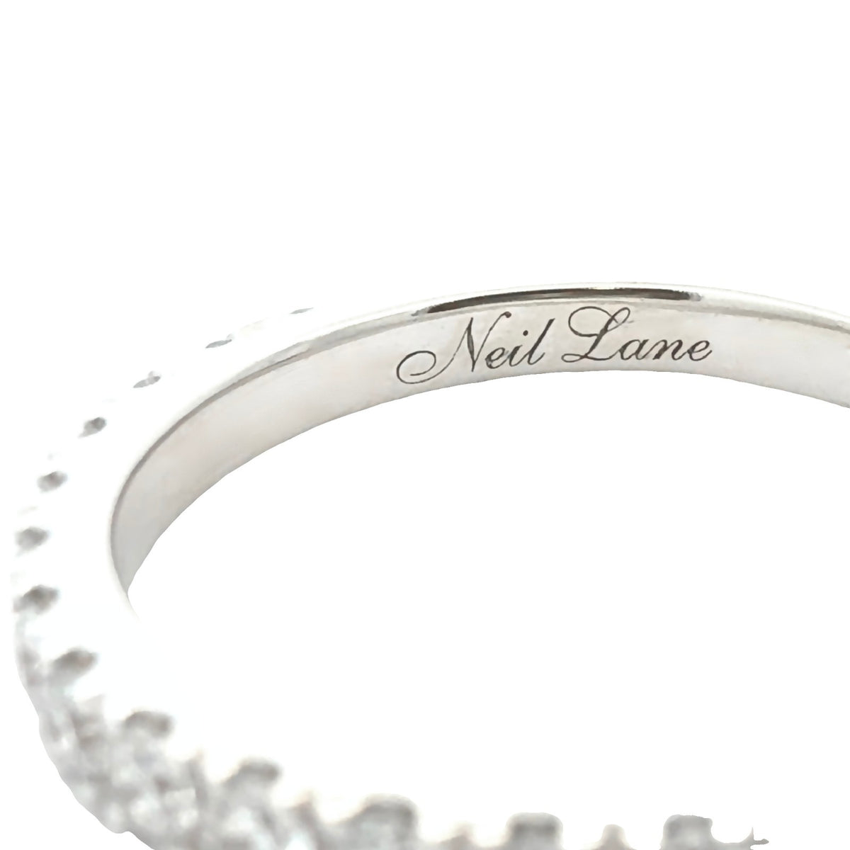 14k White Gold 0.64ctw Diamond Band Size 75