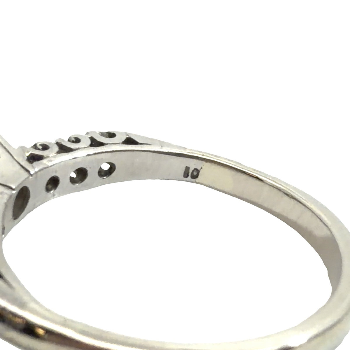 14k White Gold Band & Platinum Engagement Ring with 1.08ctw Diamonds5
