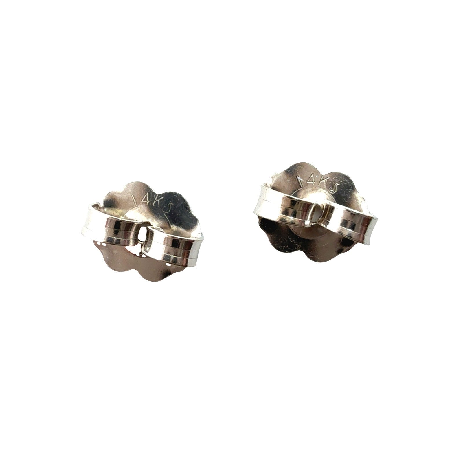 14k White Gold Round Brilliant 2.40cttw Diamond Stud Earrings5
