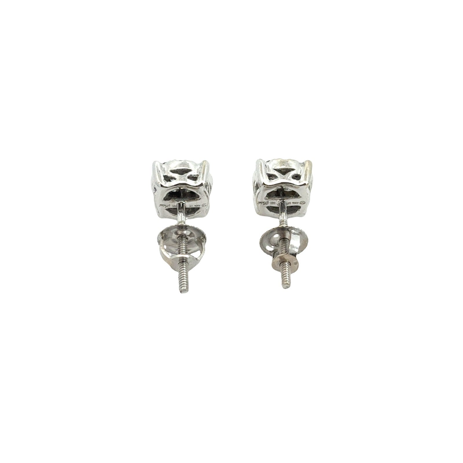 14k White Gold 0.26cttw Diamond Cluster Stud Earrings4