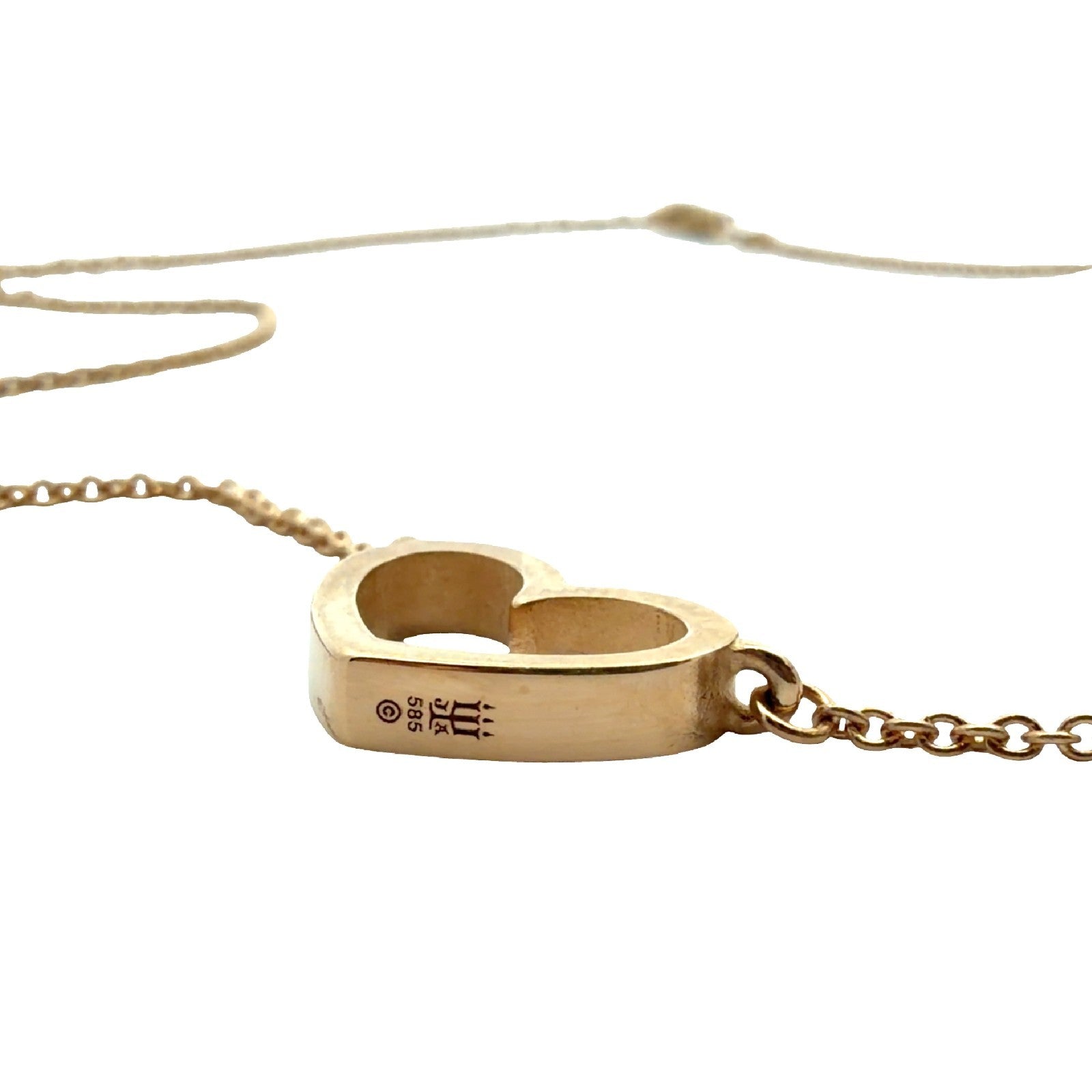 James Avery 14k Yellow Gold Heart Pendant Necklace 18"5