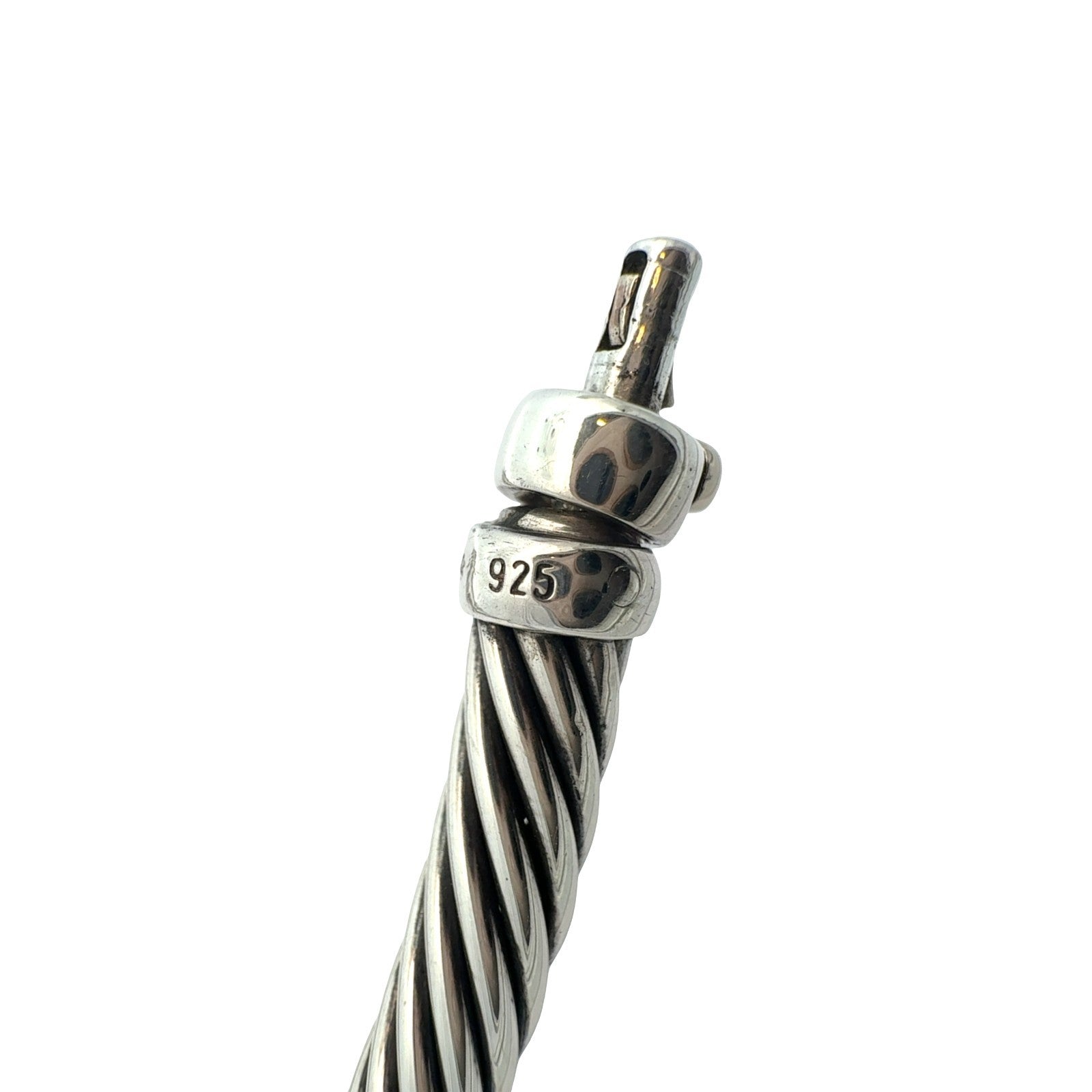 David Yurman Sterling Silver Pearl & 0.64cttw Diamond Hampton Cable Choker 15.5"7
