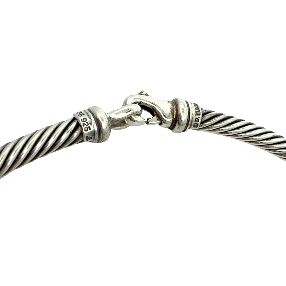 David Yurman Sterling Silver & 14k Twisted Cable Moonstone Pendant Choker6