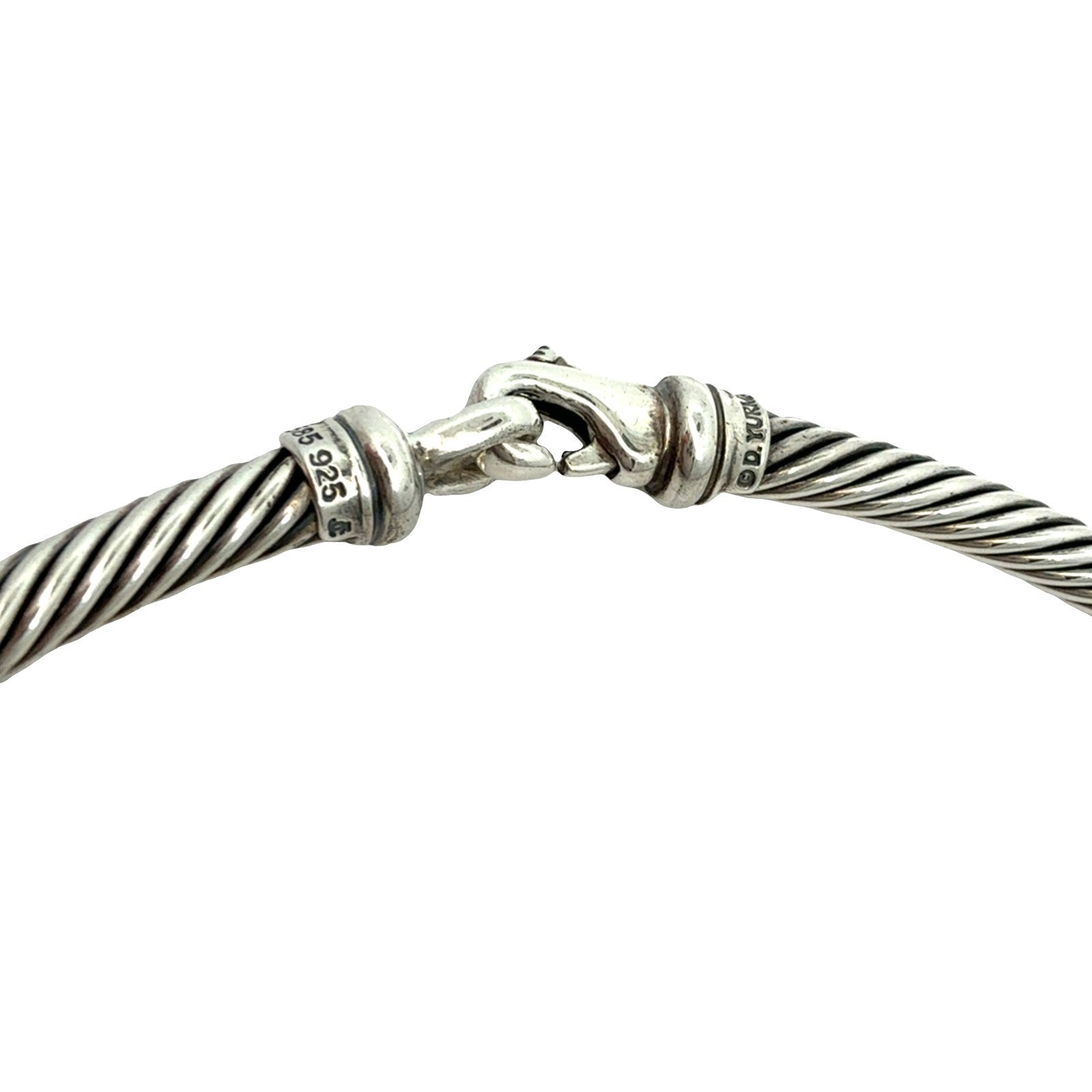 David Yurman Sterling Silver & 14k Twisted Cable Moonstone Pendant Choker6
