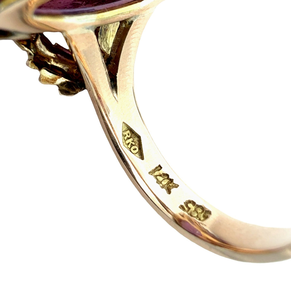 14k Yellow Gold Elongated Marquise 21.98tcw Created Sapphire Cocktail Ring5