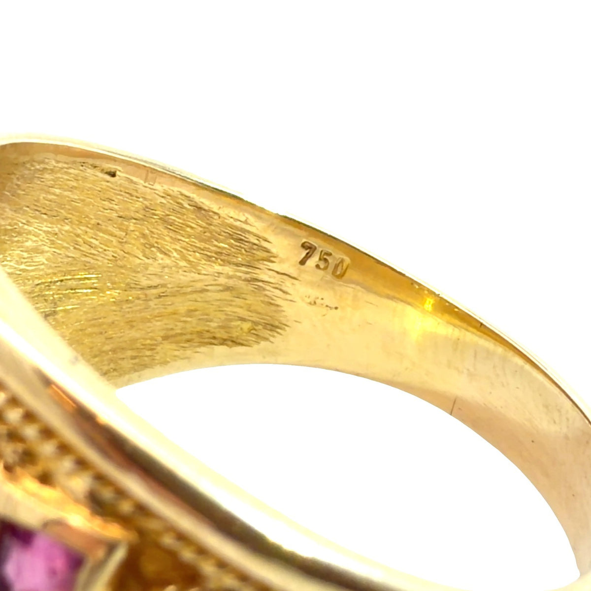 18k Yellow Gold Emerald, Ruby, Sapphire, and Diamond Byzantine Style Ring4