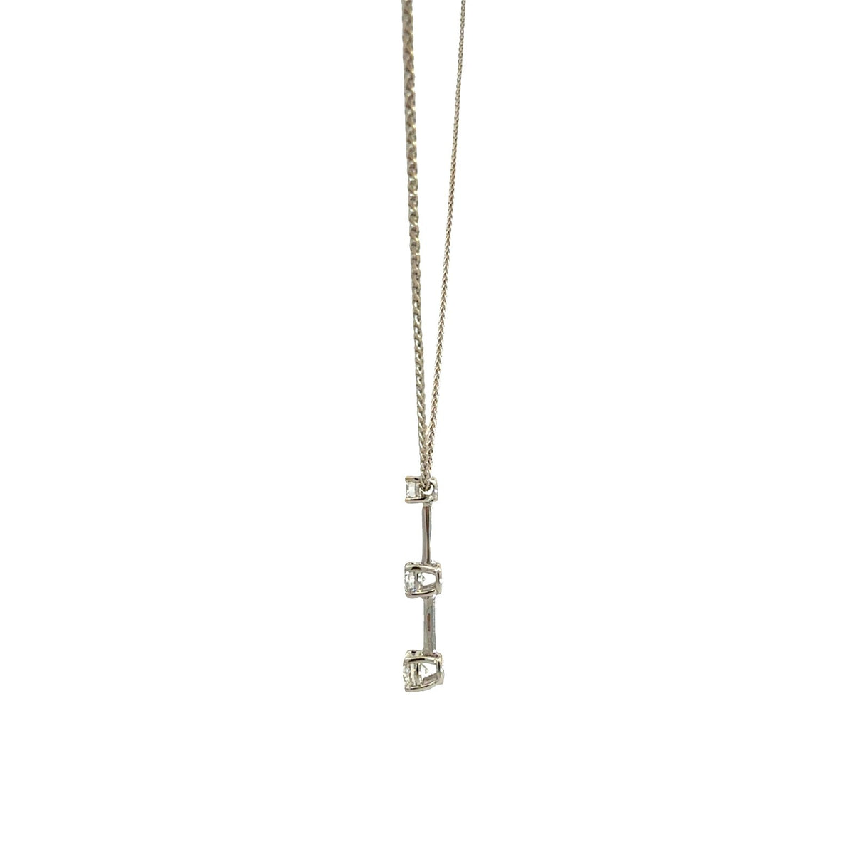 Roberto Coin 18k White Gold Three-Stone 0.71cttw Diamond Pendant Necklace3