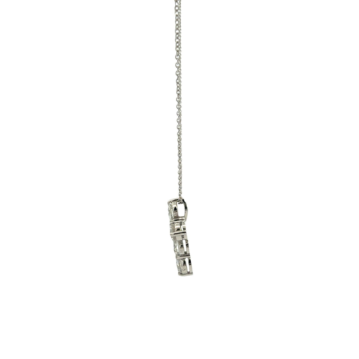 14k White Gold and 2.42cttw Diamond Cross Pendant Necklace4