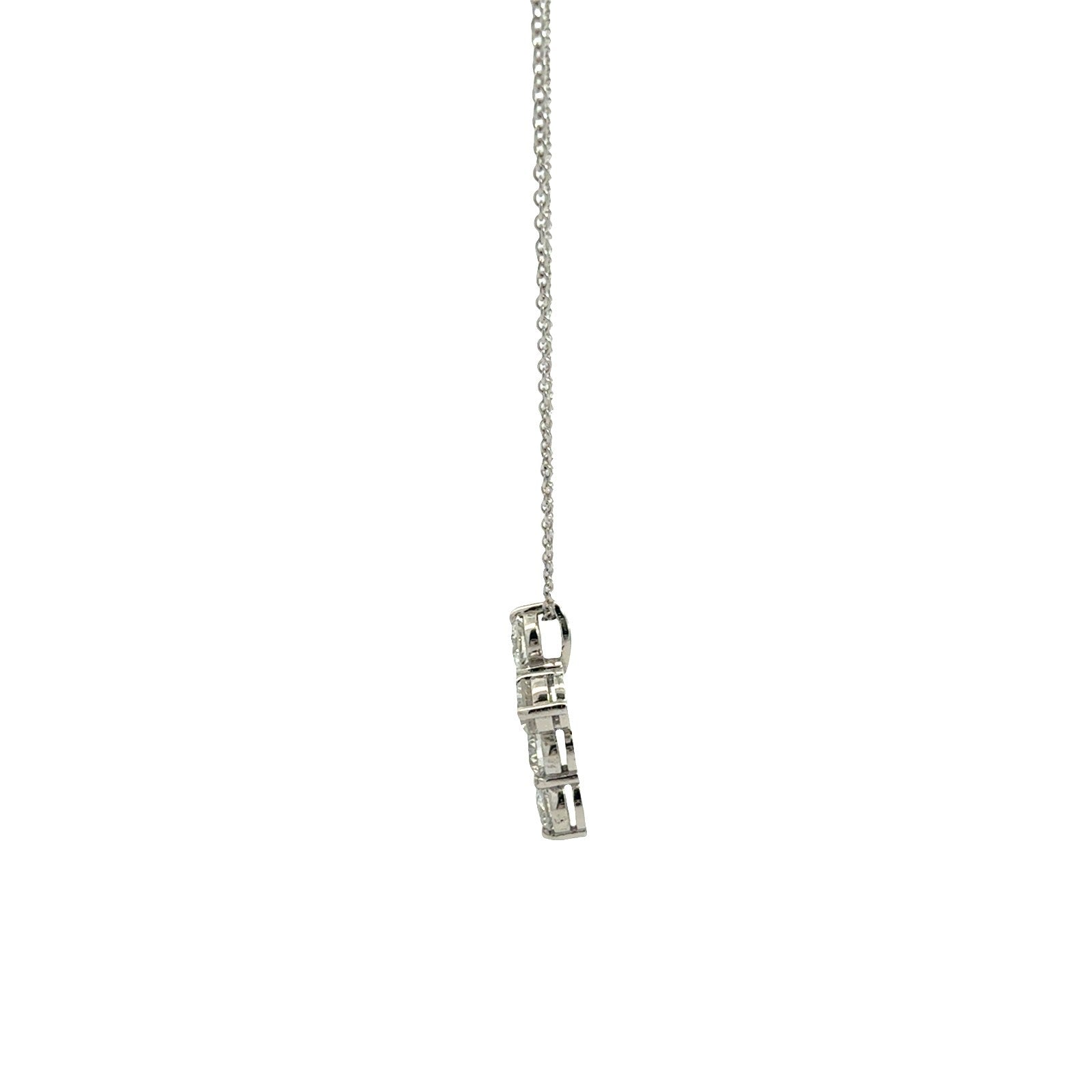 14k White Gold and 2.42cttw Diamond Cross Pendant Necklace4
