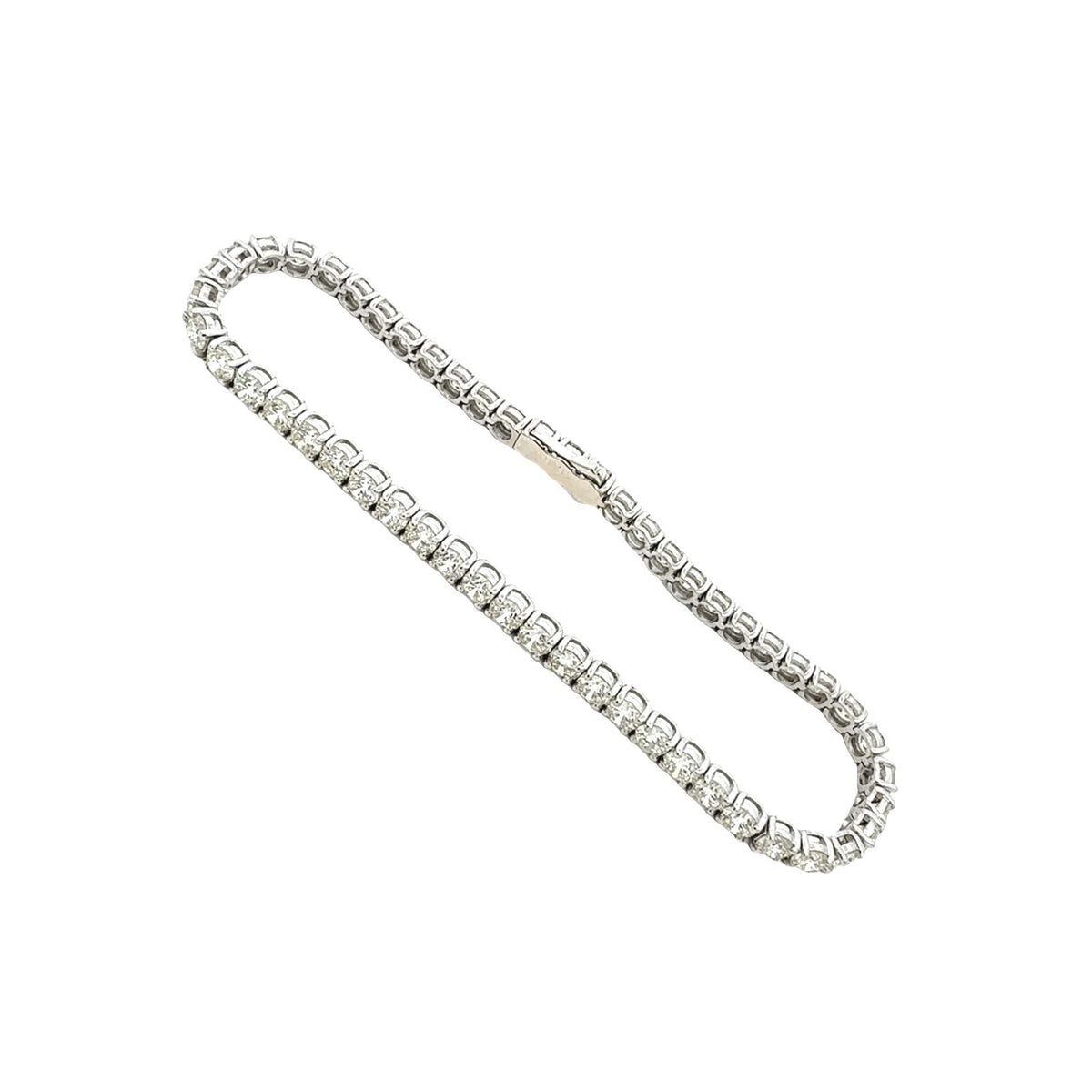 14k White Gold 8.75cttw Diamond Tennis Bracelet 7.5"1