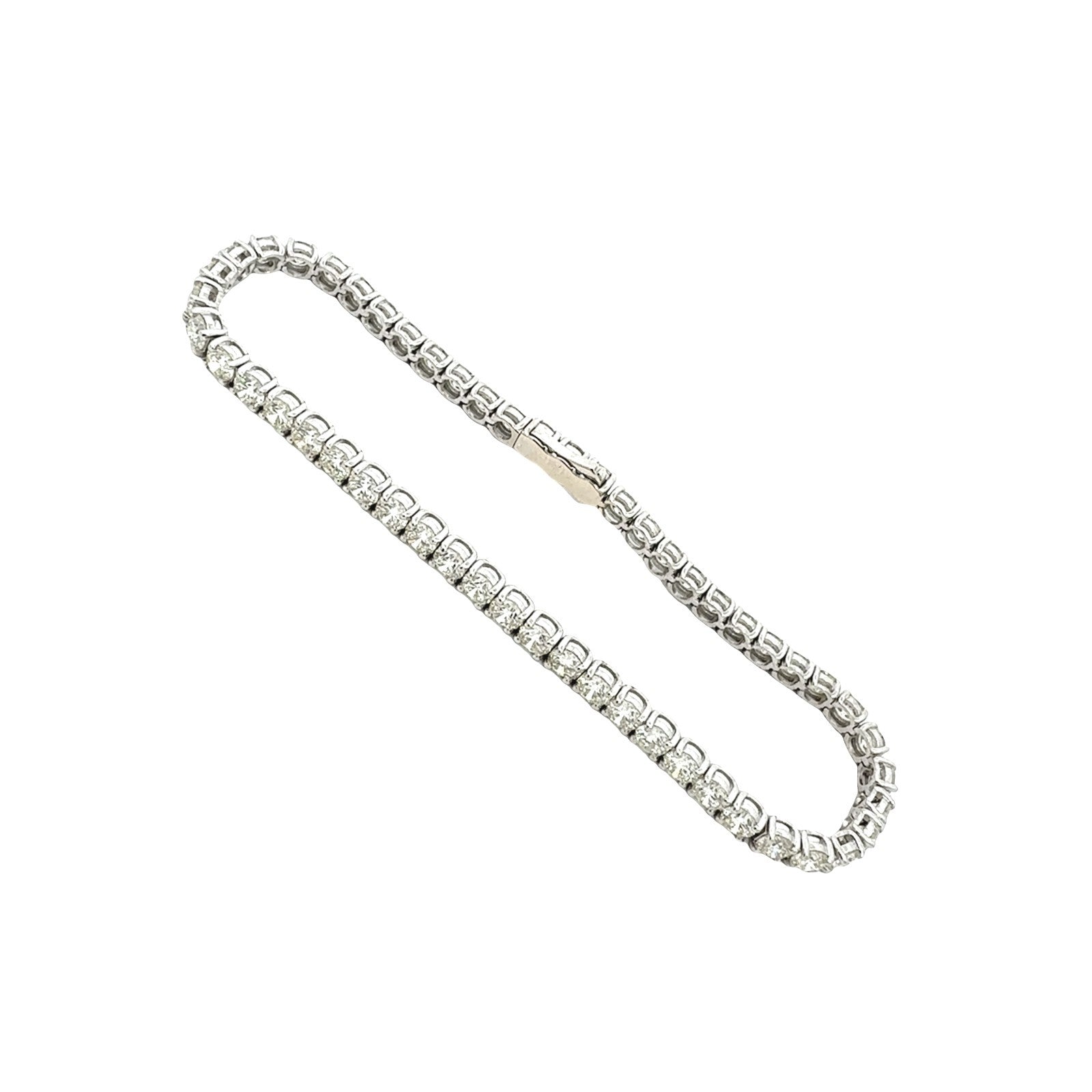 14k White Gold 8.75cttw Diamond Tennis Bracelet 7.5"0