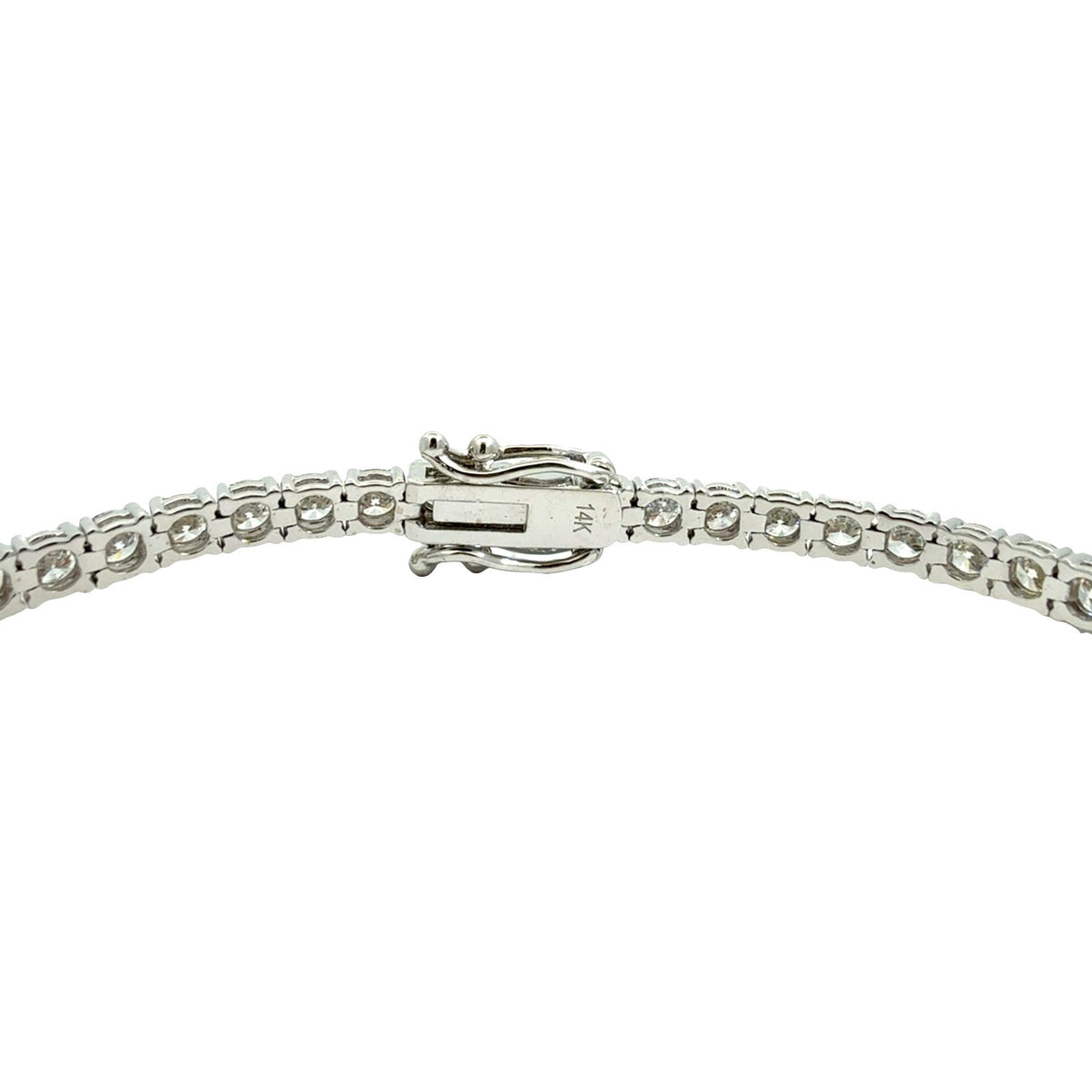 NEW 14k White Gold and 6.37cttw Diamond Tennis Bracelet6