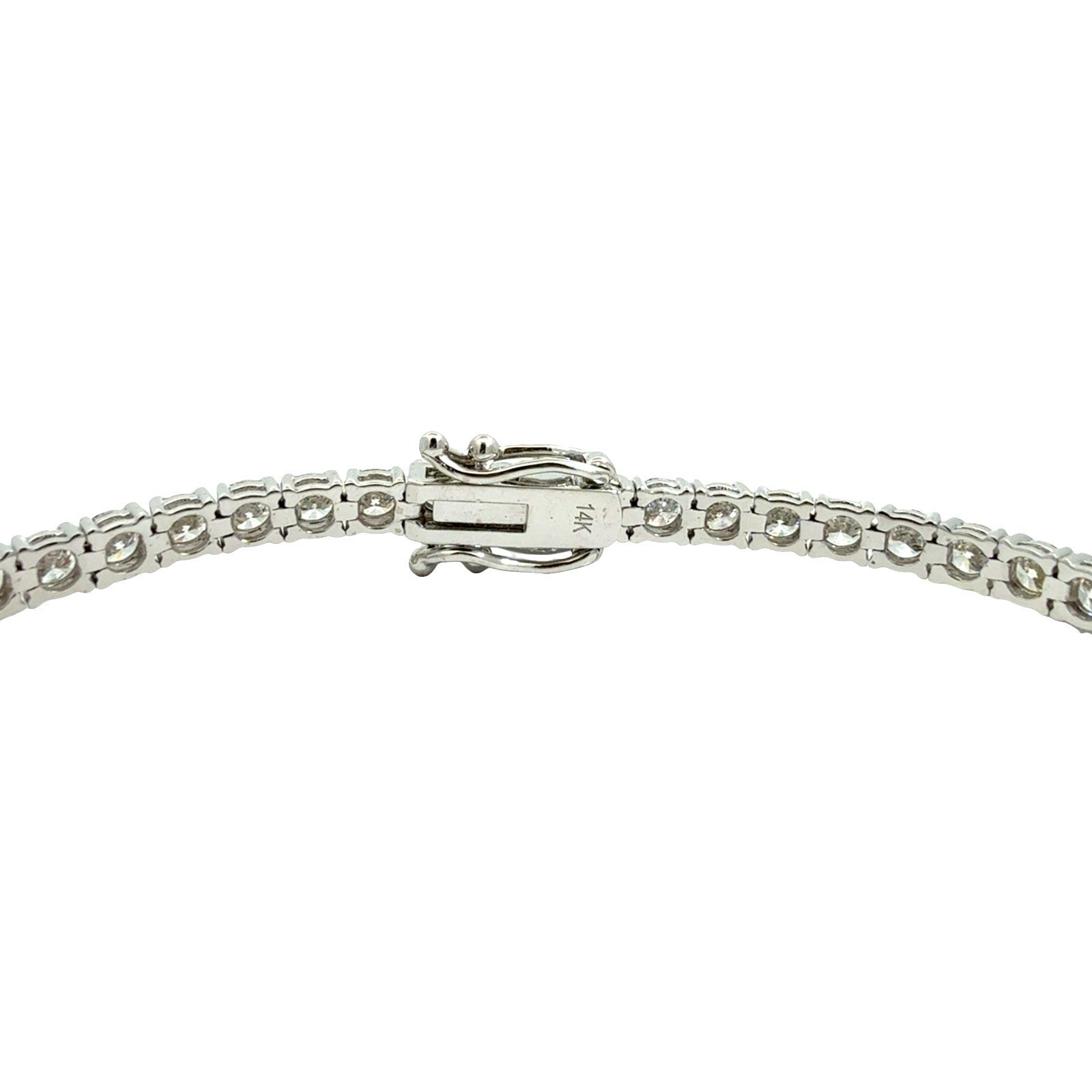 NEW 14k White Gold and 6.37cttw Diamond Tennis Bracelet6