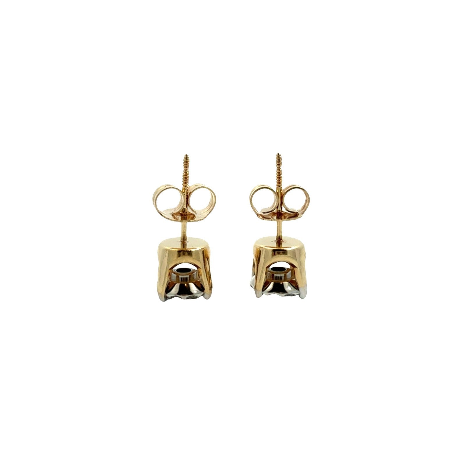 14k Yellow Gold 0.53cttw Diamond Cluster Stud Earrings1