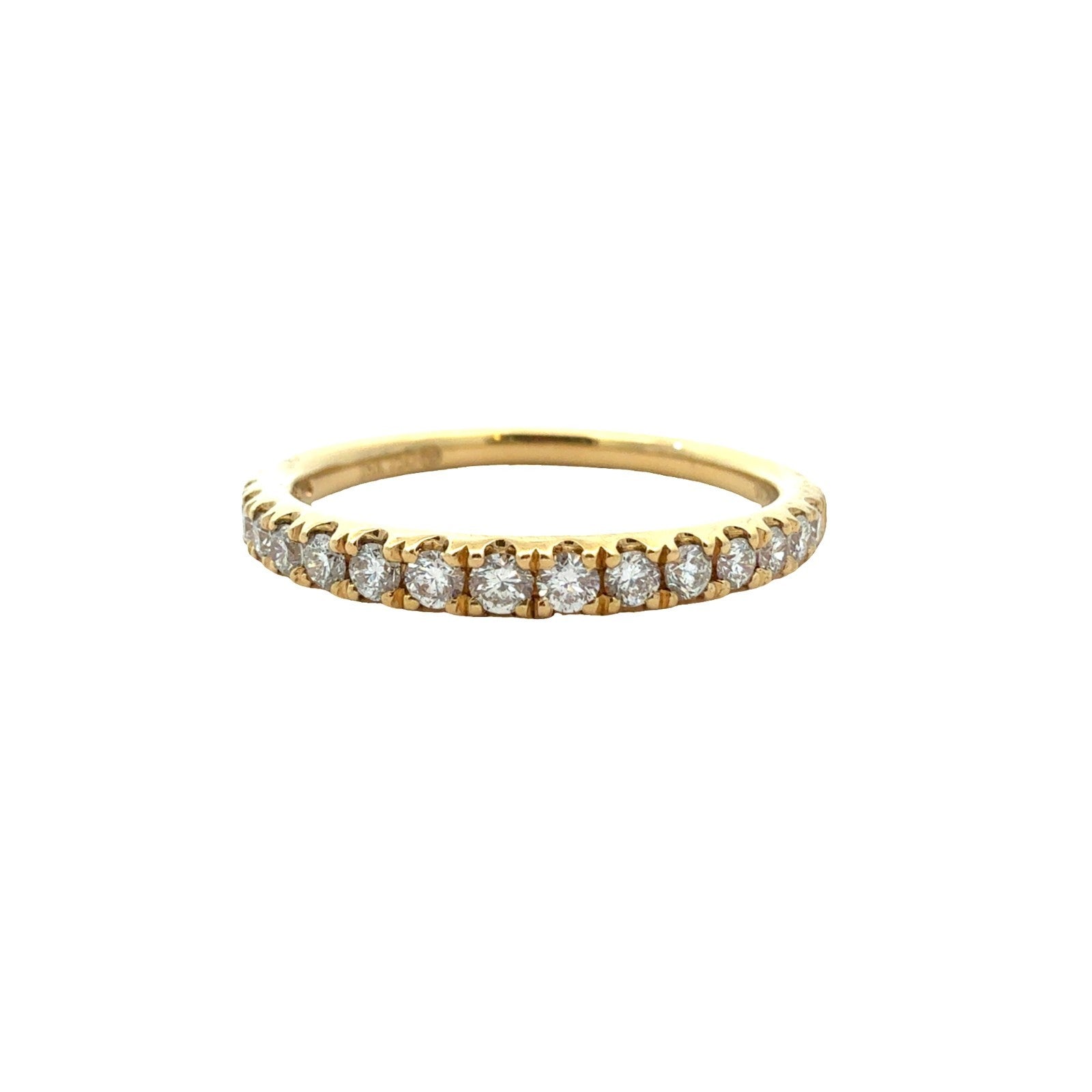18k Yellow Gold 0.34ctw Diamond Half Eternity Band Size 6.750