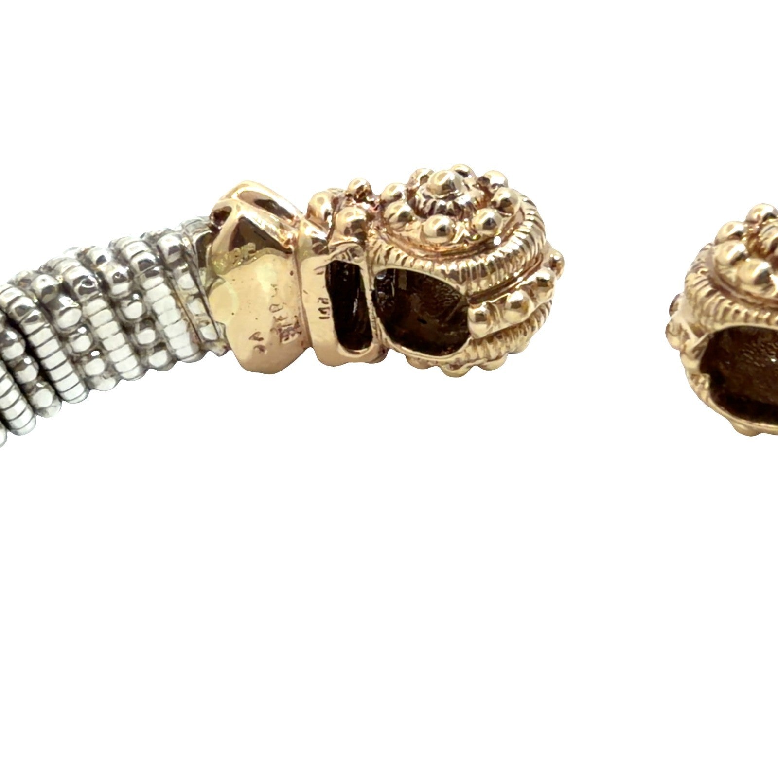 Alwand Vahan Sterling Silver 14k Yellow Gold 0.20ctw Diamond Cuff5