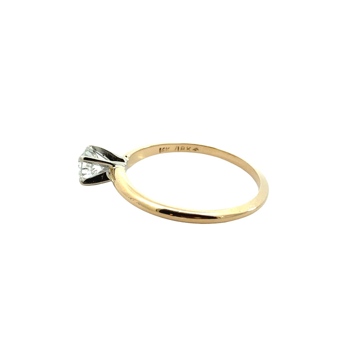 14k Yellow Gold Round 0.48tcw Diamond Solitaire Engagement Ring5