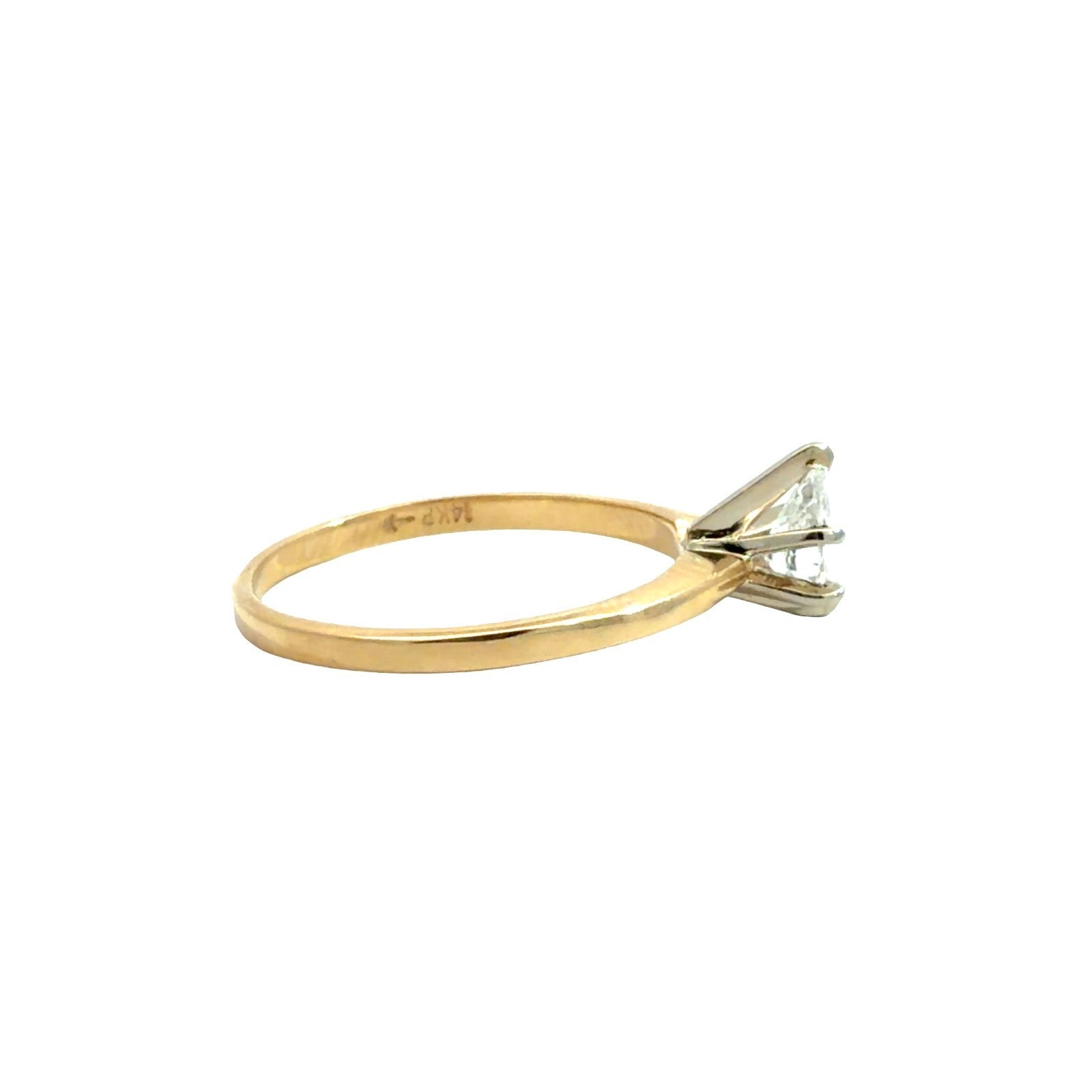 14k Yellow Gold & 0.34tcw Pear-Cut Diamond Solitaire Engagement Ring3