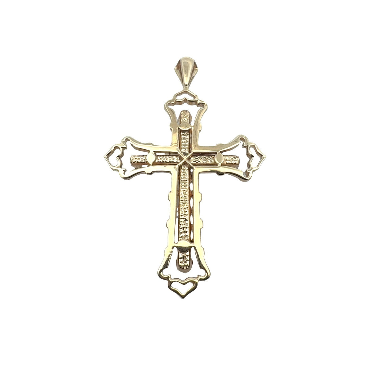 14k Yellow Gold and 0.60ctw Diamond Cross Pendant2
