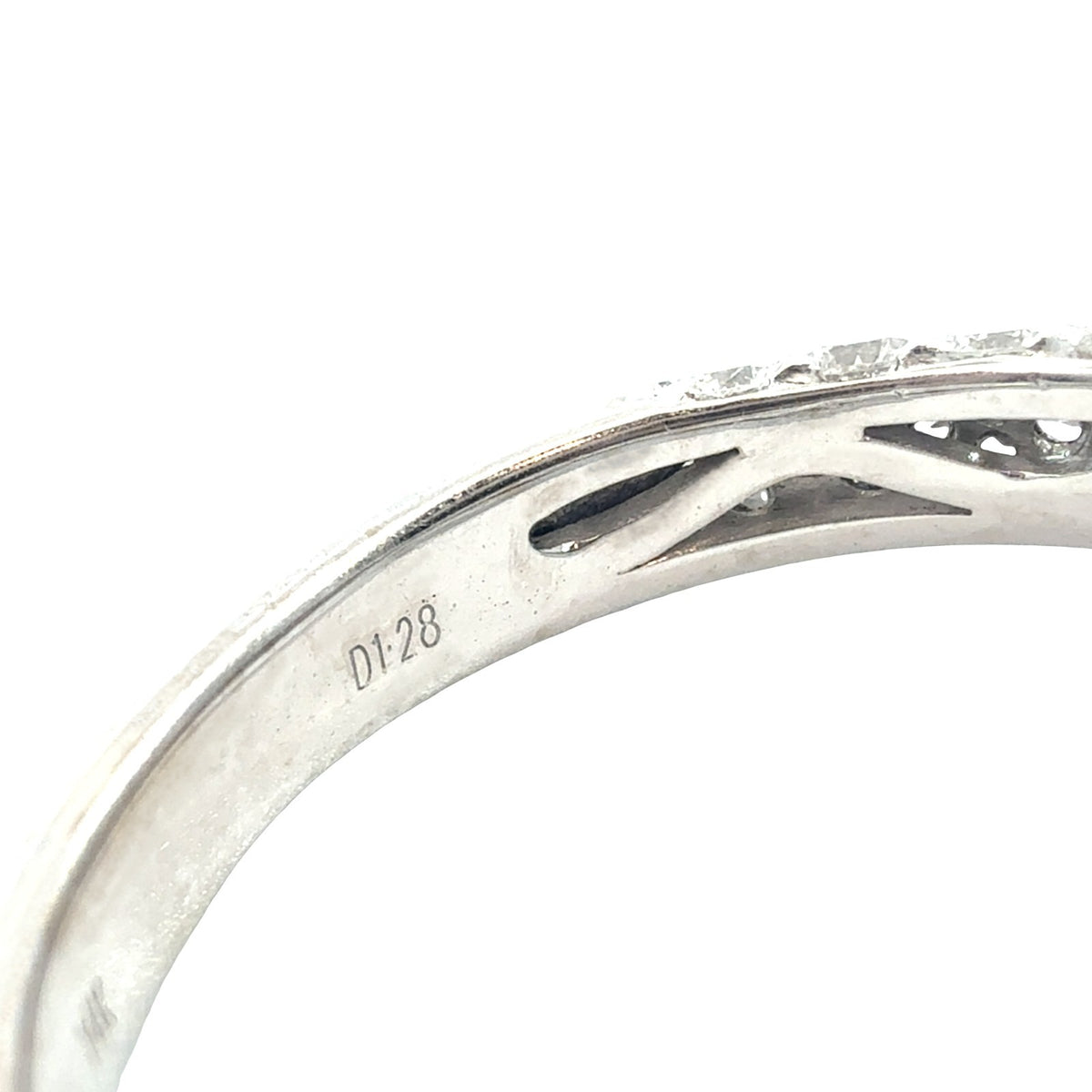 14k White Gold 1.99cttw(0.71tcw) Round Diamond Pavé Band Engagement Ring5