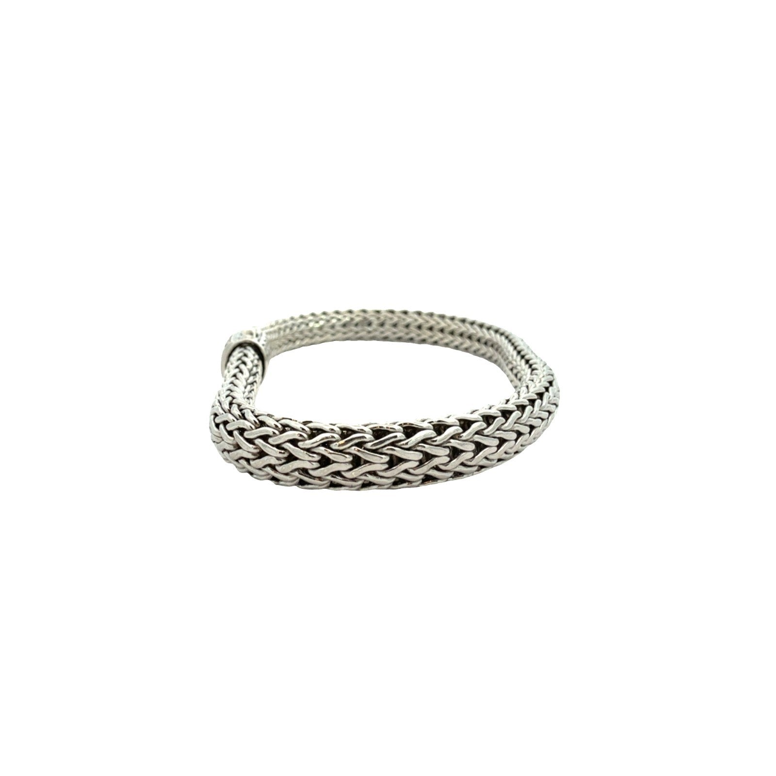 John Hardy Sterling Silver Icon Bracelet with Pavé Diamond Clasp 7.25"2