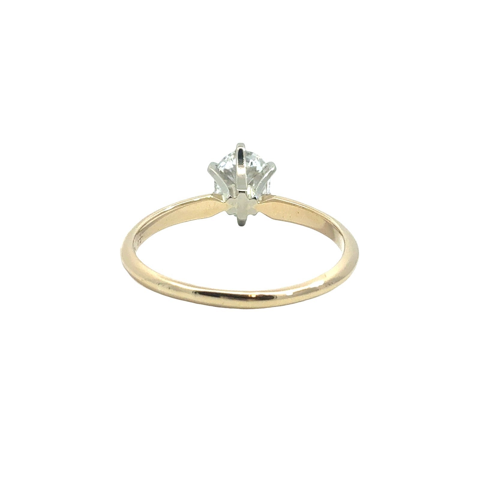 14k Yellow Gold 0.80tcw Diamond Solitaire Engagement Ring Size 63
