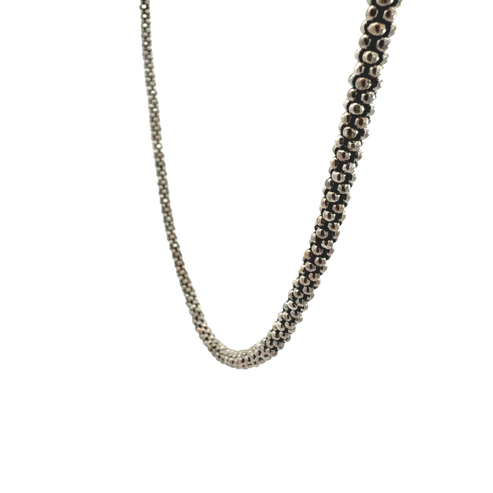 Lagos Sterling Silver Caviar Necklace4