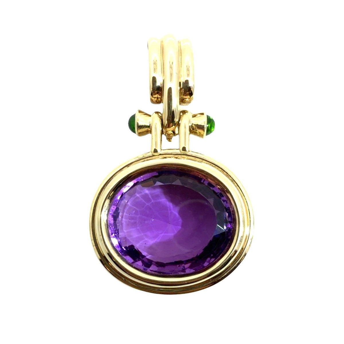 14k Yellow Gold Pendant with 12.91ctw Amethyst and Tourmaline0