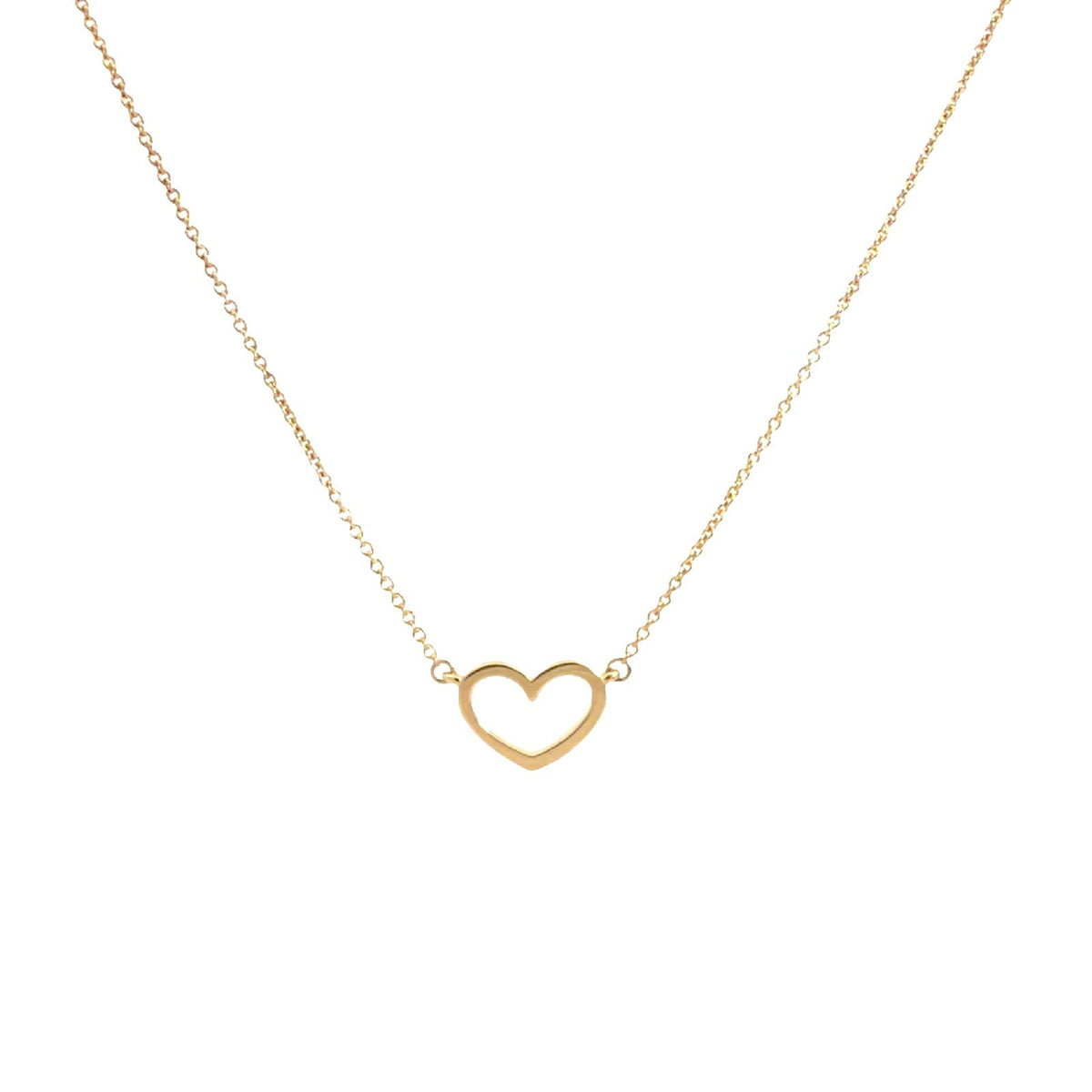 James Avery 14k Yellow Gold Heart Pendant Necklace 18"0