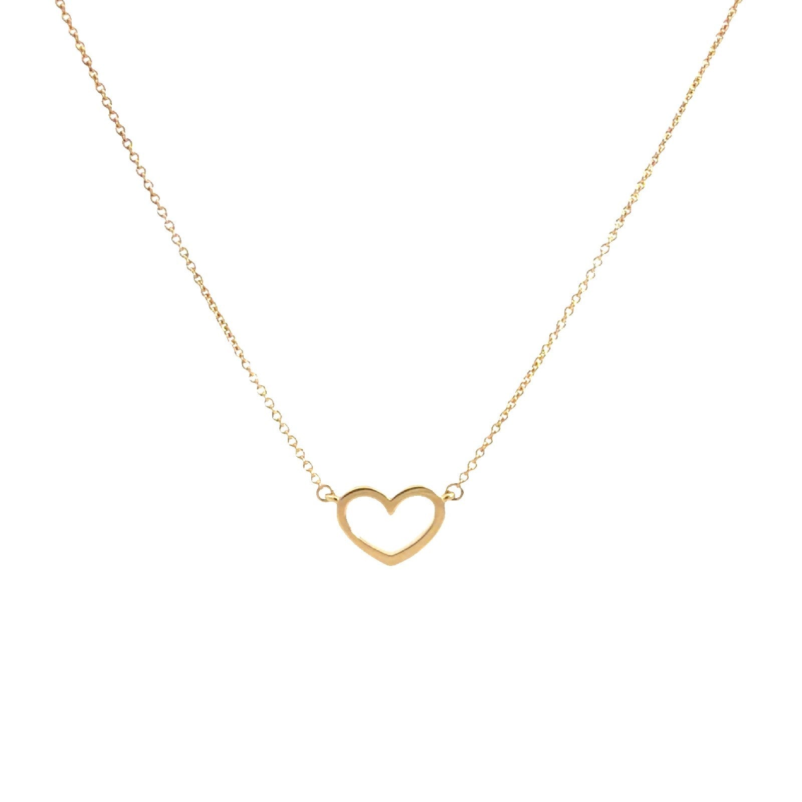 James Avery 14k Yellow Gold Heart Pendant Necklace 18"0