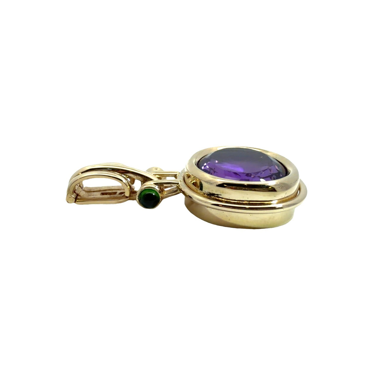 14k Yellow Gold Pendant with 12.91ctw Amethyst and Tourmaline3