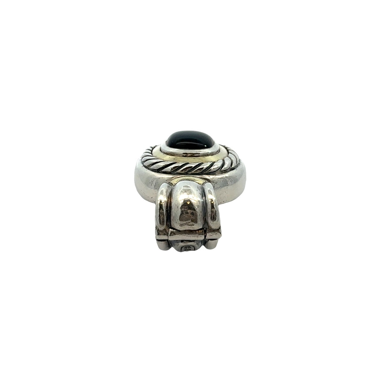 David Yurman Sterling Silver & Onyx Albion Enhancer Pendant with 14k Accents3