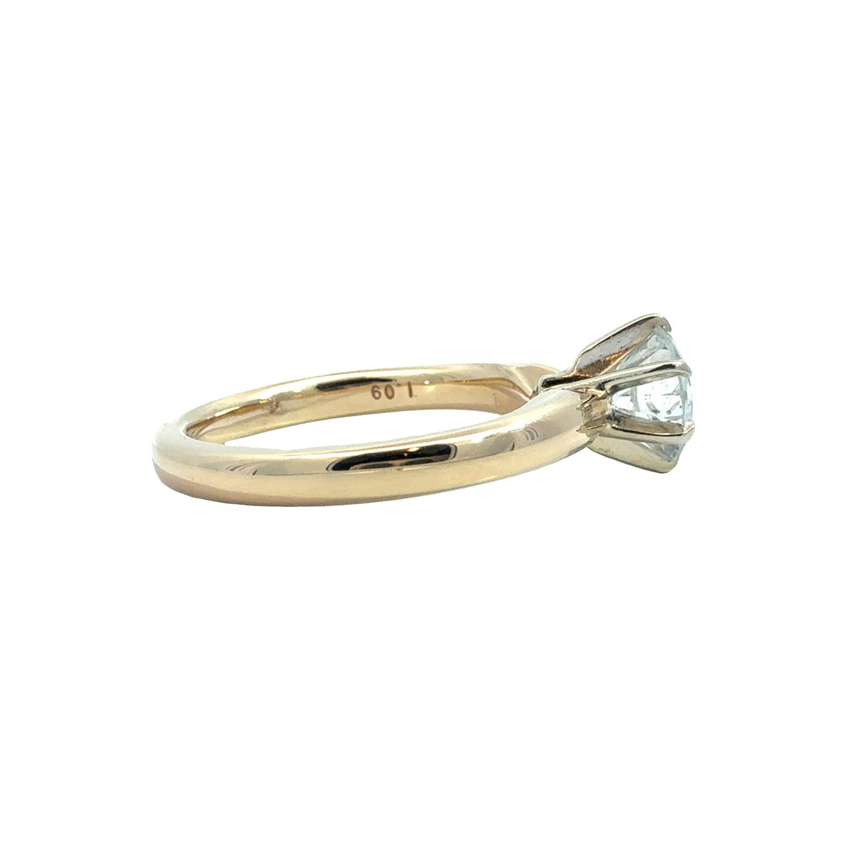 14k Yellow Gold 1.09tcw Round Diamond Solitaire Engagement Ring4